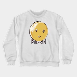 Oshi no Ko or My Star Anime Characters Pieyon the Chick Head Muscle Man with Aesthetic Black Lettering in Yellow Crewneck Sweatshirt